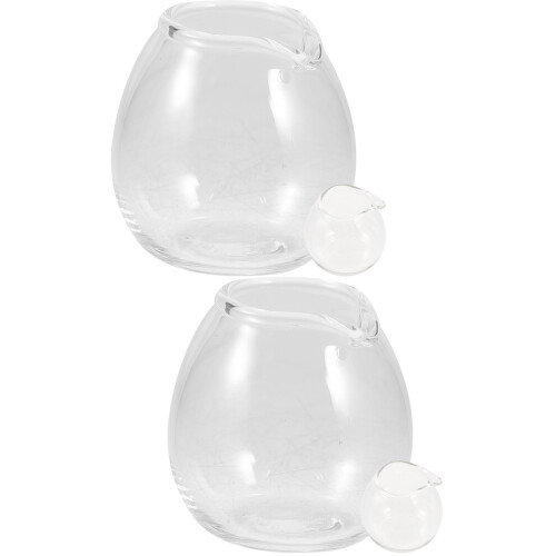 4Pièces Mini Verre Clair, Compact Pour Frothing Lait Sauce