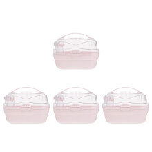 4Pièces Cage Hamster Portable Rose Respirante Pour Petit Animal
