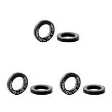 6Pièces Rondelles Aluminium Noires Écrous Vis Accessoires Légers