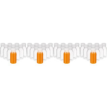 40Pcs Transparent Pet Juice Storage Bottles with Lid for Daily Drink