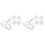 2Sets Adjustable LED Makeup Lamp White for Home Vanity Abs+pc Material 1
