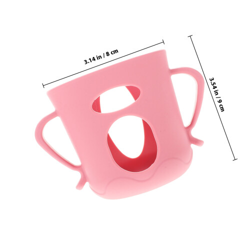 Poignée Silicone Biberon Bébé Rose Adaptable Et Sécurisée 1