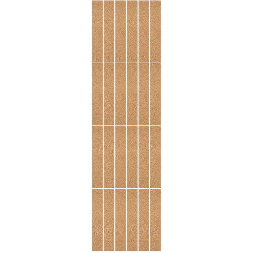24Pcs Light Brown Cork Board Strips Self-Adhesive Frameless for Office