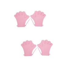 2Paires De Natation Ajustables En Silicone Rose Pour