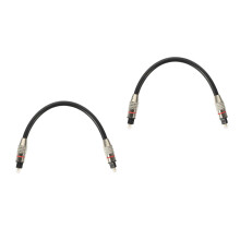 2Pièces Câbles Audio Optiques Numériques PVC Noir Pour