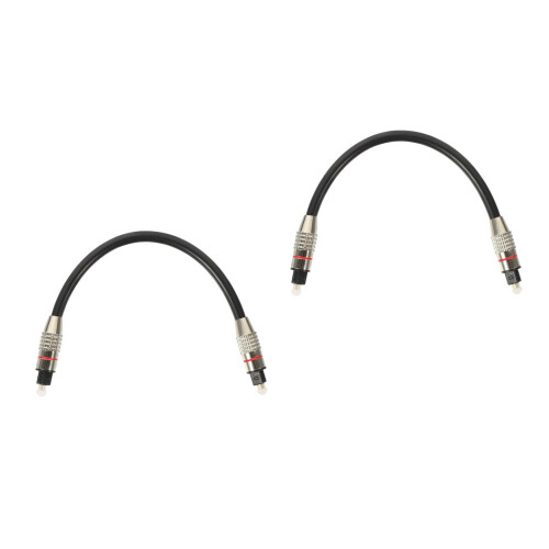 2Pièces Câbles Audio Optiques Numériques PVC Noir Pour