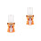 2Pcs Orange Tiny Water Dispensers for Kids Durable Plastic Fun Toy 1