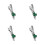 4Pièces Clip Cravate Décor Métal Trèfle Chance Accessoires 5