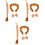 3Ensembles Ensemble Cosplay Lion Tissu Queue Oreilles 1