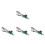 4Pièces Clip Cravate Décor Métal Trèfle Chance Accessoires 6