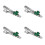 4Pièces Clip Cravate Décor Métal Trèfle Chance Accessoires 10