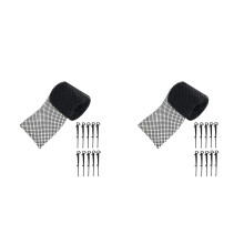 2Ensembles Protection Gouttière Noir Nettoyage Facile