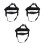 3Pièces Coussin Casque Chantier Réglable Insert Plastique Noir 10