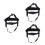 3Pièces Coussin Casque Chantier Réglable Insert Plastique Noir 11