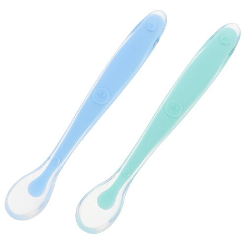 4Pièces Ensemble Cuillères Bébé Silicone Ustensiles Avec Boîte