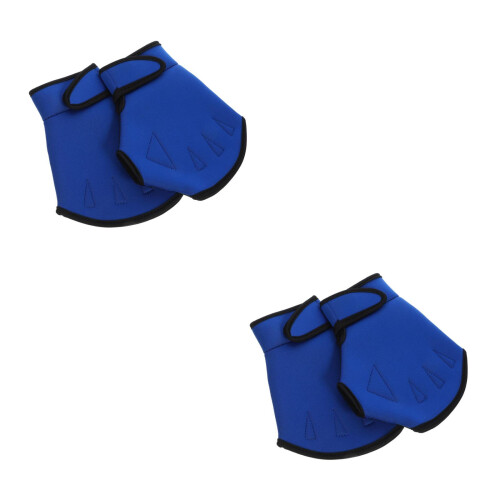 2Paires Natation Nylon Ajustables Protection Main Colorés