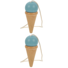 2Pièces Kendama Bois Jeu Amusant Pour Enfants Main Et Doigt