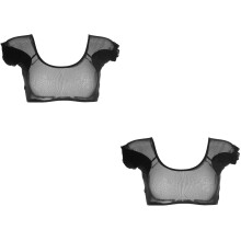 2Pièces Sous-T-Shirt Anti-Transpiration Femme Lavable Noir Respirant
