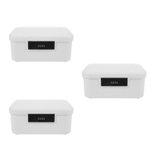 3Pièces Coffre Portable ABS Ivoire Sécurisé Pour Objets Personnels