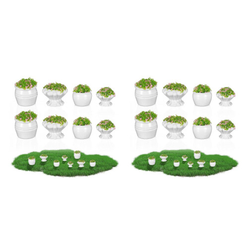 16Pièces Décorations Multicouleurs Plantes Miniatures Pour Paysage