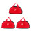 3Pièces Étui De Rangement Rouge Pour Pièces De Jeu D'échecs Go 1