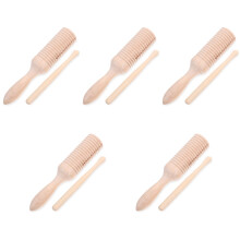5Pièces Instruments Musicaux Bois Pour Tout-Petits Clair