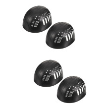 4Pièces Doublures Casquettes Noires ABS Protection Sportives