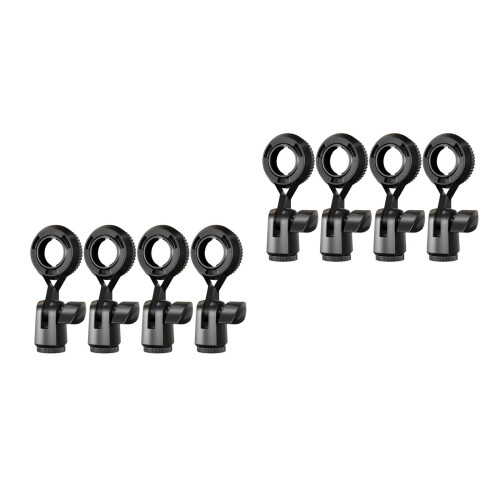 8Pièces Pinces Microphone Noires Avec Rotation 270, Usage Domestique
