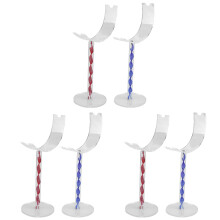 6Pièces Support Présentation Chaussures Transparente Design Élégant