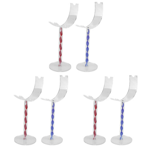 6Pièces Support Présentation Chaussures Transparente Design Élégant