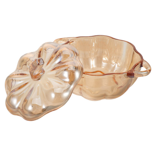 2Pièces Pot En Verre Marron Clair Pour Décoration Maison 1