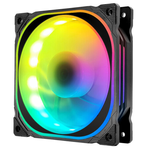3Sets 12Cm St Koelventilator Rgb LED Met Controller Efficiënt En Kleur