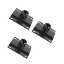 3Pièces Adaptateurs Métal Noir Pour Réparation Chaises Coiffeur
