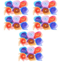 36Pièces Foulards Chiffon Enfants Jeu Couleurs Assorties