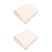 2Pièces Tissu Canopée Parasol Portable Beige Anti-Uv Pour Plein Air