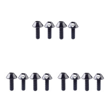 12Pièces Vis Aluminium Robuste Noir Décoratif