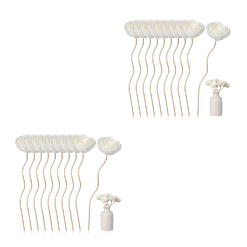 20Pièces Bâtons Diffuseurs Rattan Khaki Séchée