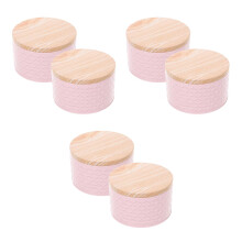 6Pièces Boîtes Roses En Fer Pour Stockage De Desserts
