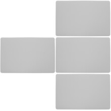 4Pièces Mat PU Gris Protection Table