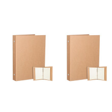 2Pièces Protège-Cahier Kraft Marron Pour Maison
