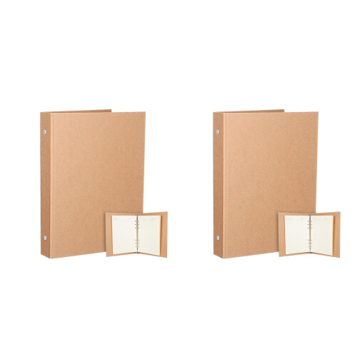 2Pièces Protège-Cahier Kraft Marron Pour Maison
