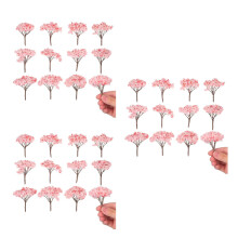 36Pièces Arbres Artificiels Roses Pour Décor Bureau Photos