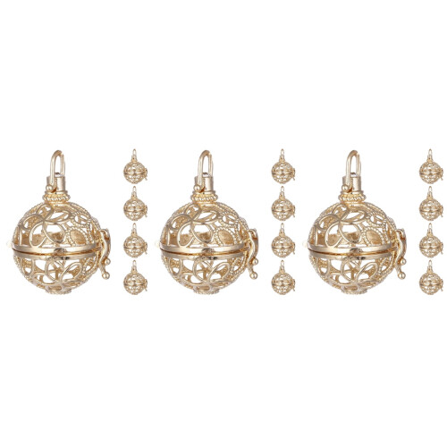 15Pcs Gold Essential Oil Pendant Aromatherapy Diffuser Necklace Locket 2