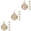 15Pcs Gold Essential Oil Pendant Aromatherapy Diffuser Necklace Locket 4
