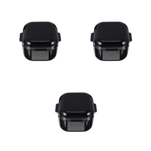 3Pièces Coffrets Range- -Bouche Dentier Compact Voyage