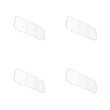 4Pièces Support De Refroidissement Métallique Acier Inoxydable Argent