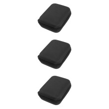 3Pcs Black Oxford Cloth Power Bank Carry Bag Compact Travel Pouch