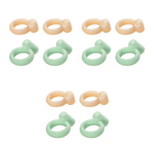 12Pièces Accessoires Baguettes Silicone Enfant Anneaux Doigts Colorés