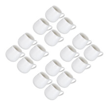 16Pièces Pots Crème Céramique Blancs Pour Usage Chic