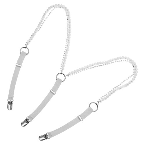 5Pièces Ajustables Blanches À Perles Pour Jupes Et Pantalons 2
